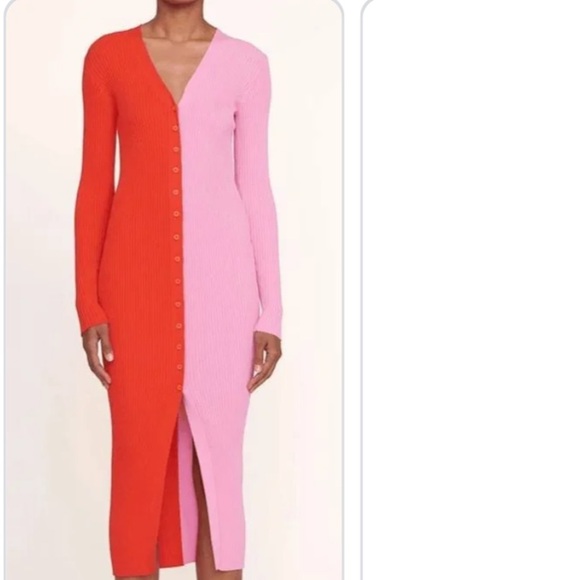 STAUD Shoko Sweater Lollipop Cherry Midi Dress - Picture 2 of 3